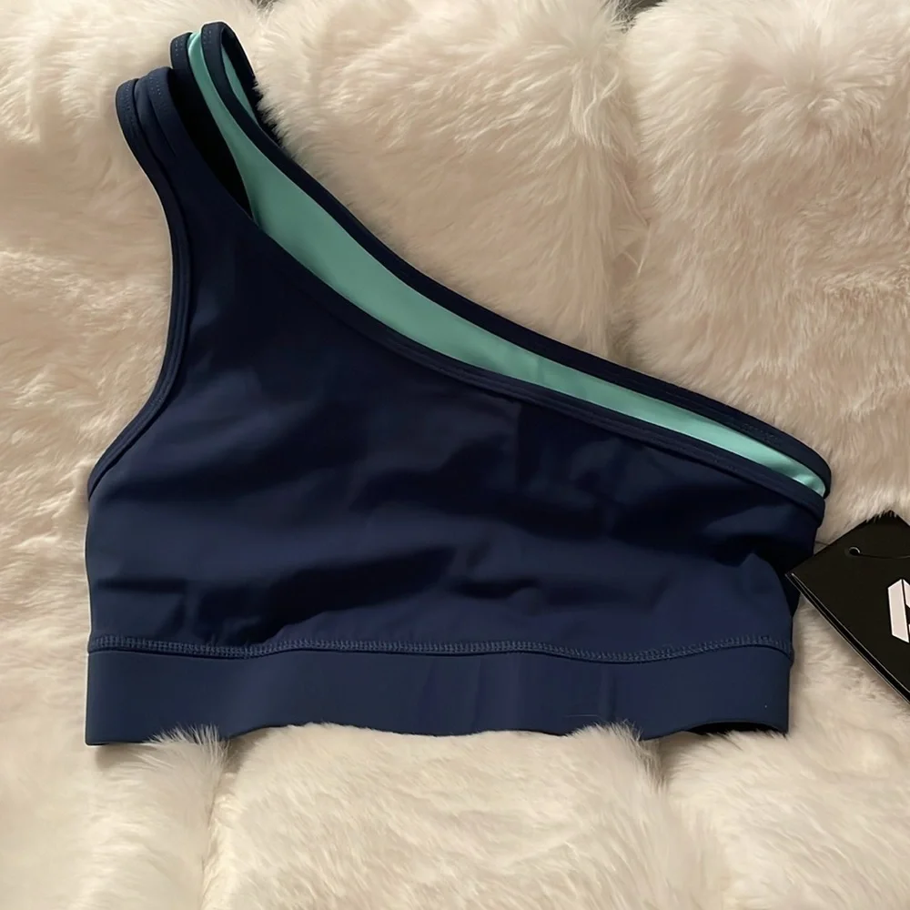 NWT SOLO BRA MIDNIGHT/AQUA SIZE XS